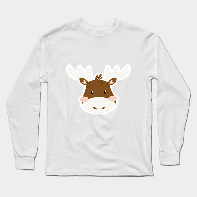 Little Moose Long Sleeve T-Shirt by evelyn.ilustra